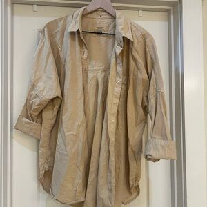 American Eagle Outfitters Beige Oversized Fit Shirt